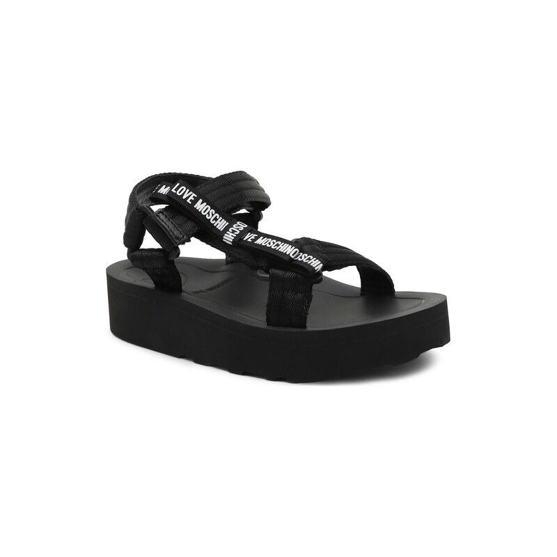 Love Moschino Sandály s přídavkem kůže
