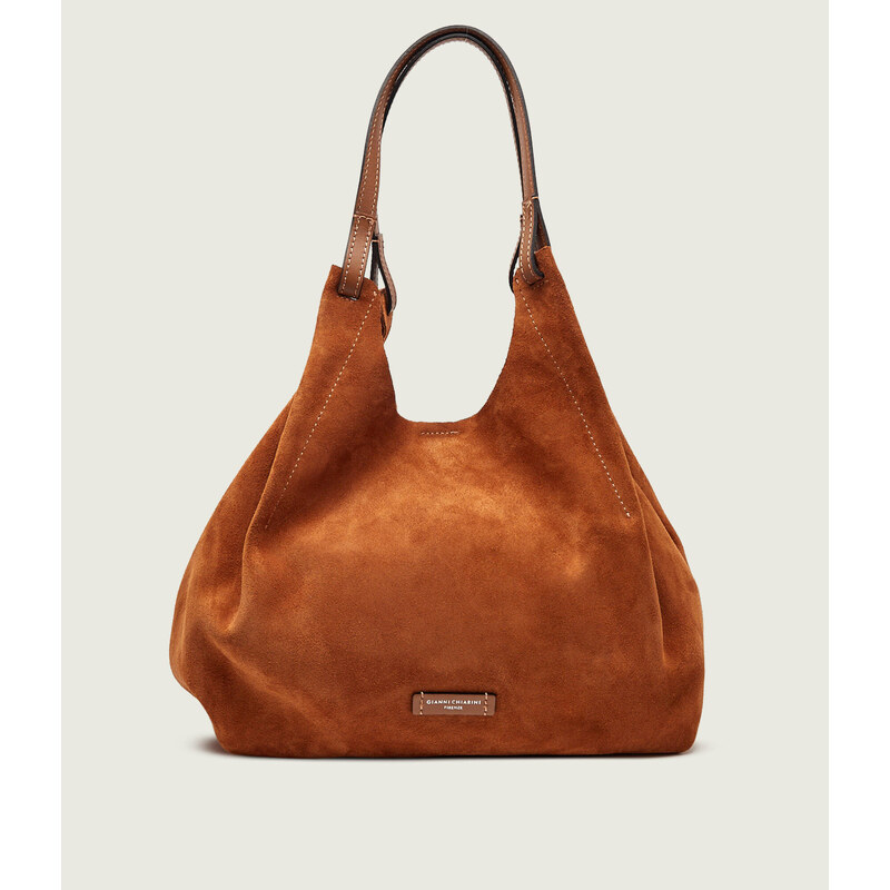 GIANNI CHIARINI Kabelka shopper + váček DUA | semiš