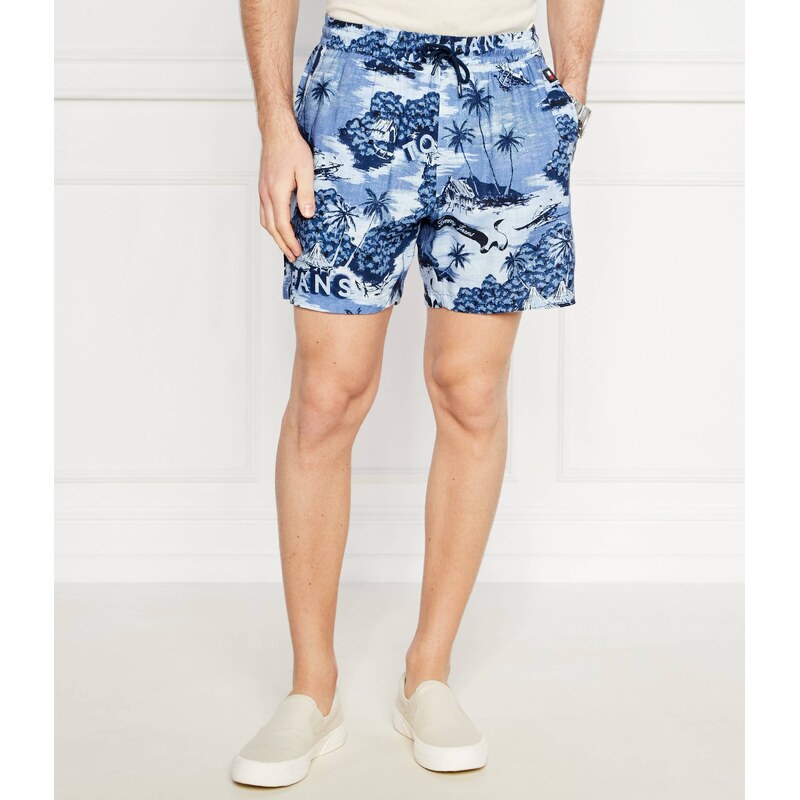 Tommy Jeans Šortky HAWAIIAN | Regular Fit přidáním lnu