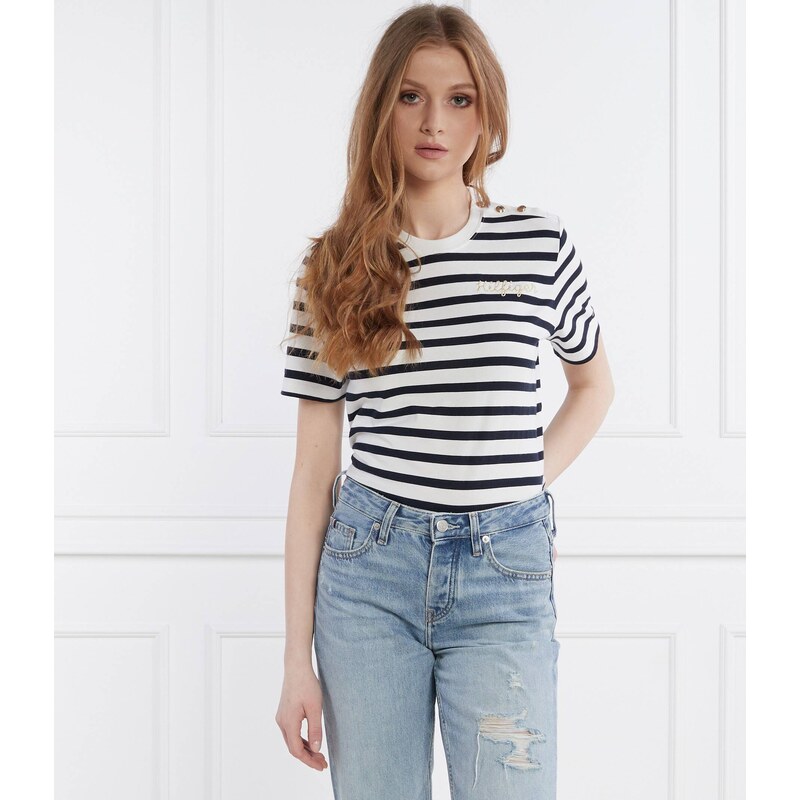 Tommy Hilfiger Tričko GOLD BUTTON C-NK SS | Regular Fit