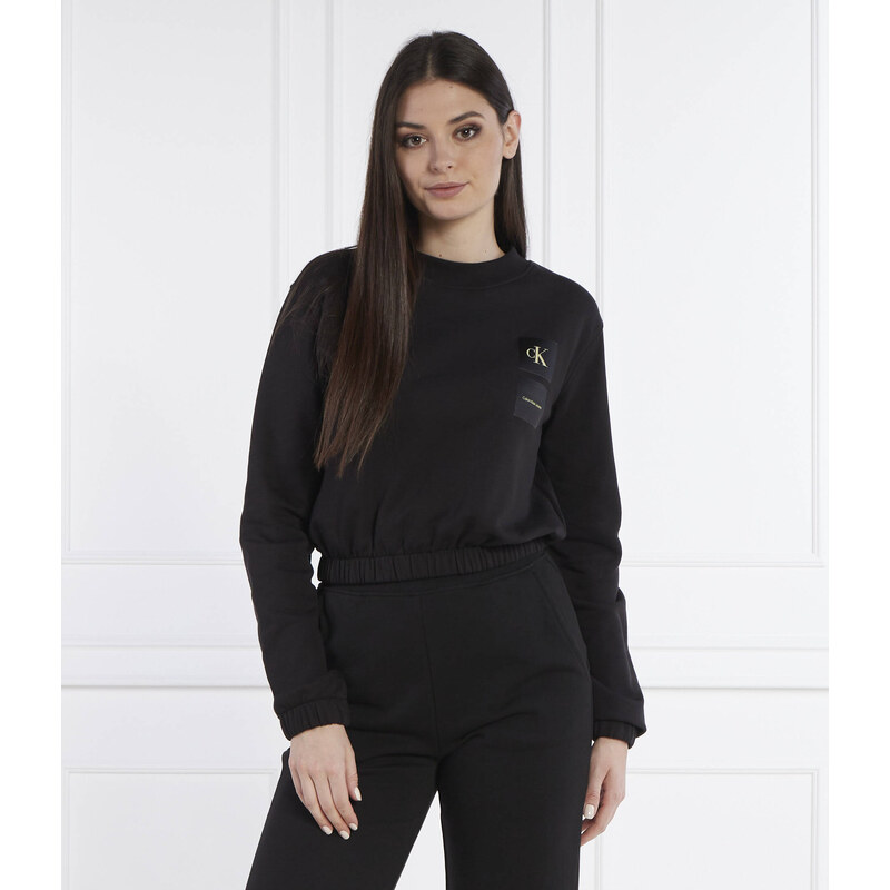 Calvin Klein Jeans Mikina SATIN BOXES | Cropped Fit