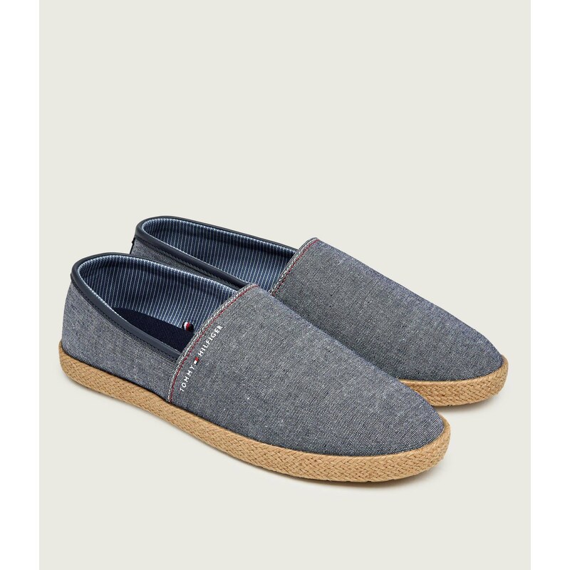 Tommy Hilfiger Lněné espadrilky CHAMBRAY