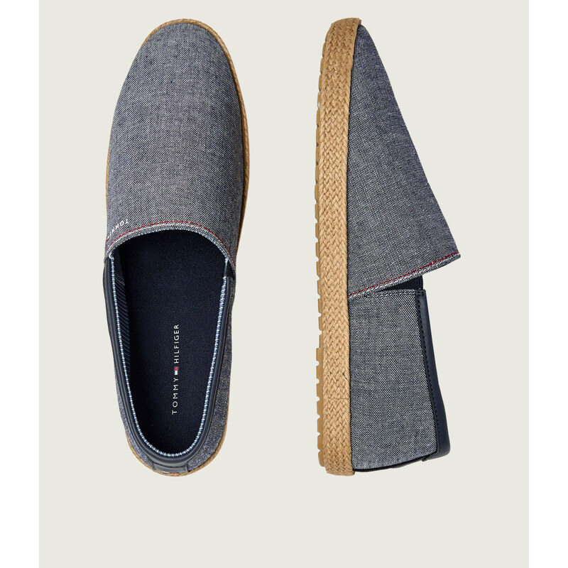 Tommy Hilfiger Lněné espadrilky CHAMBRAY