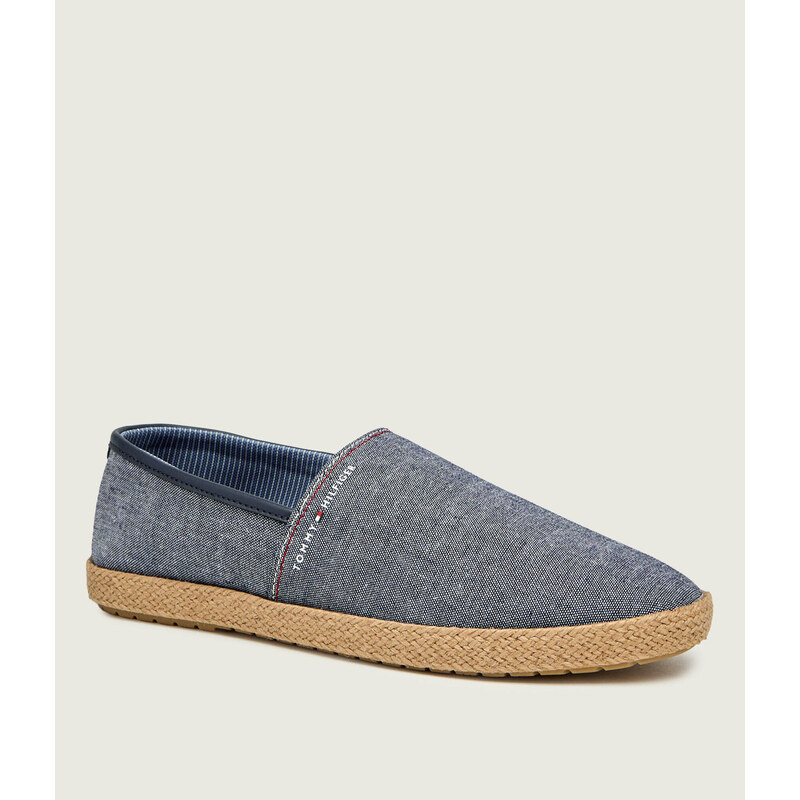 Tommy Hilfiger Lněné espadrilky CHAMBRAY