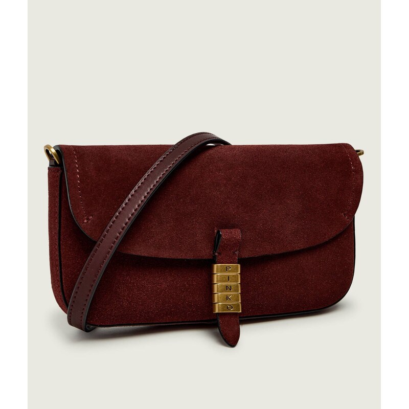Pinko Crossbody kabelka/psaníčko SADDLE FLAT | semiš