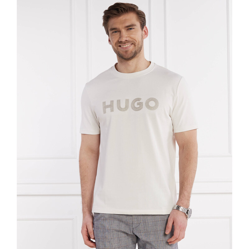 HUGO Tričko Drochet | Regular Fit