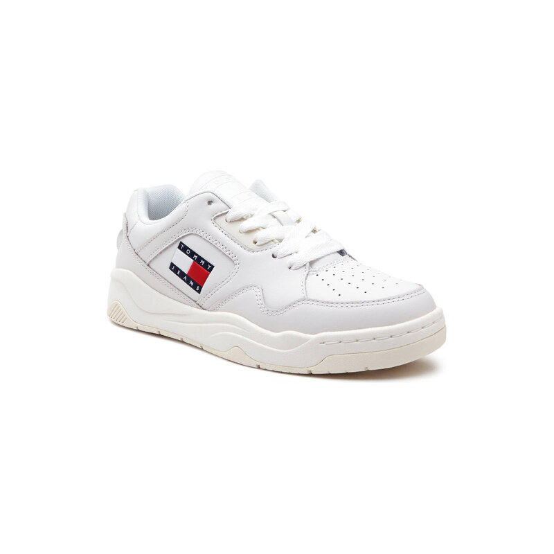 Tommy Jeans Kožené tenisky NEW BASKET