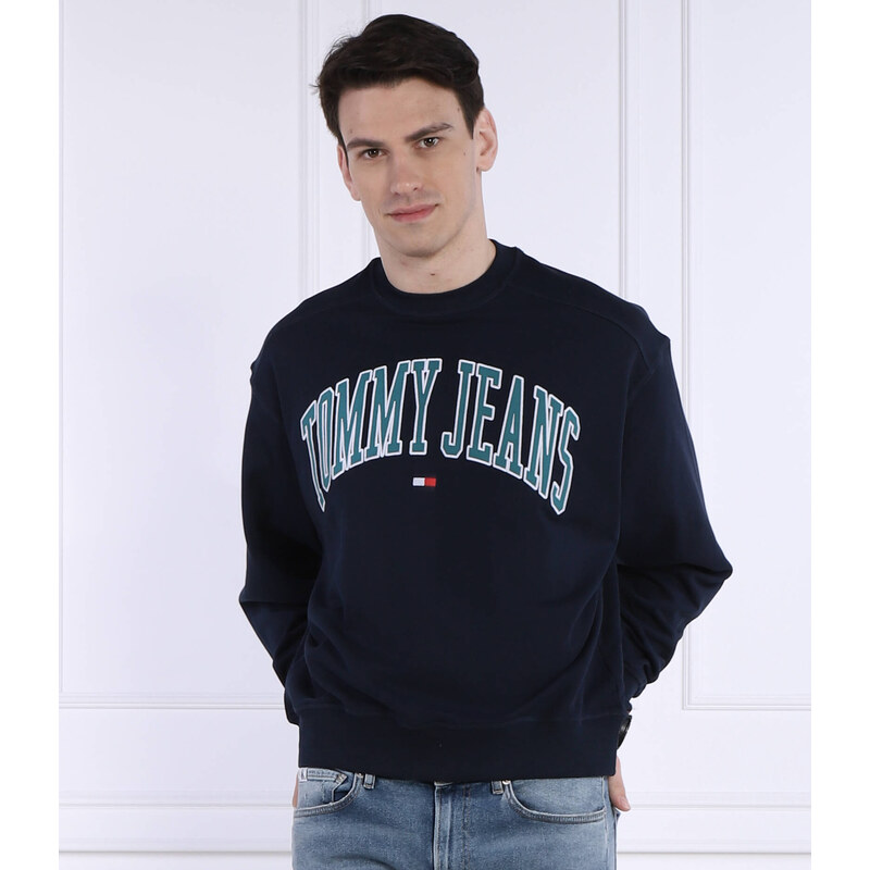 Tommy Jeans Mikina BOXY POP VARSITY CREW | Oversize fit