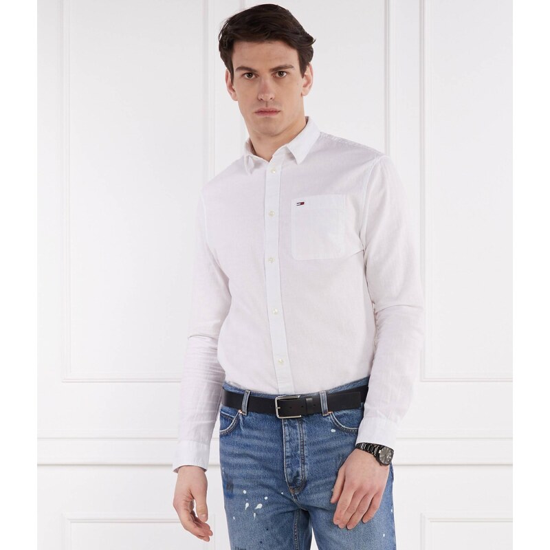 Tommy Jeans Košile | Regular Fit přidáním lnu
