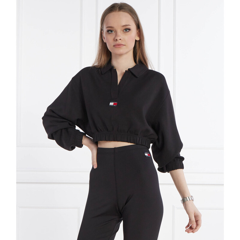 Tommy Jeans Mikina TJW SPR CRP DRAPEY BADGE POLO | Cropped Fit