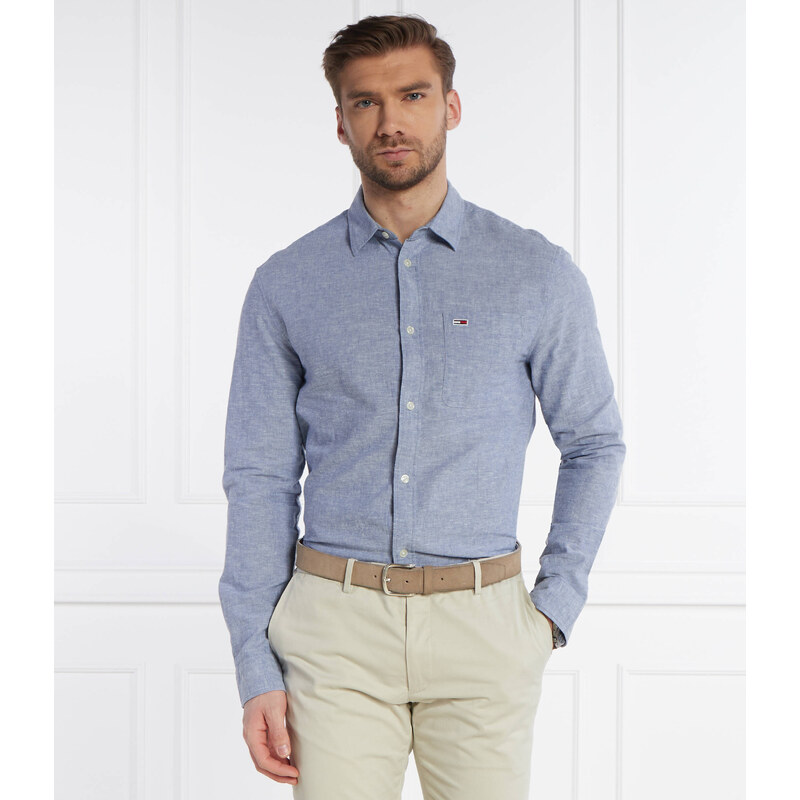 Tommy Jeans Košile | Regular Fit přidáním lnu