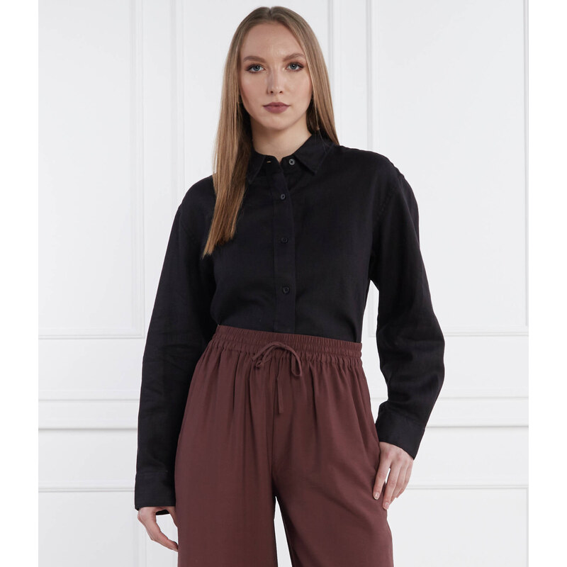 Samsøe Samsøe Lněná košile salova | Loose fit