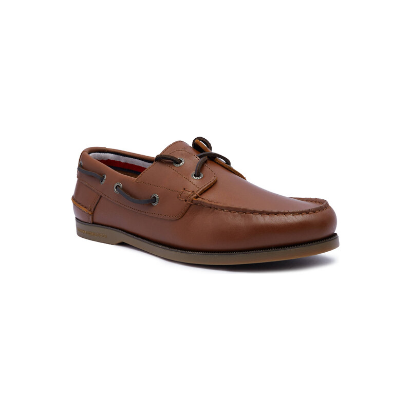 Tommy Hilfiger Kožené mokasíny Th Boat Shoe Core