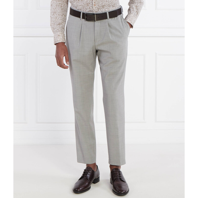BOSS BLACK Vlněné kalhoty C-Perin-RDS-233 | Slim Fit