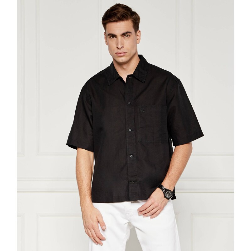 Calvin Klein Jeans Lněná košile | Relaxed fit
