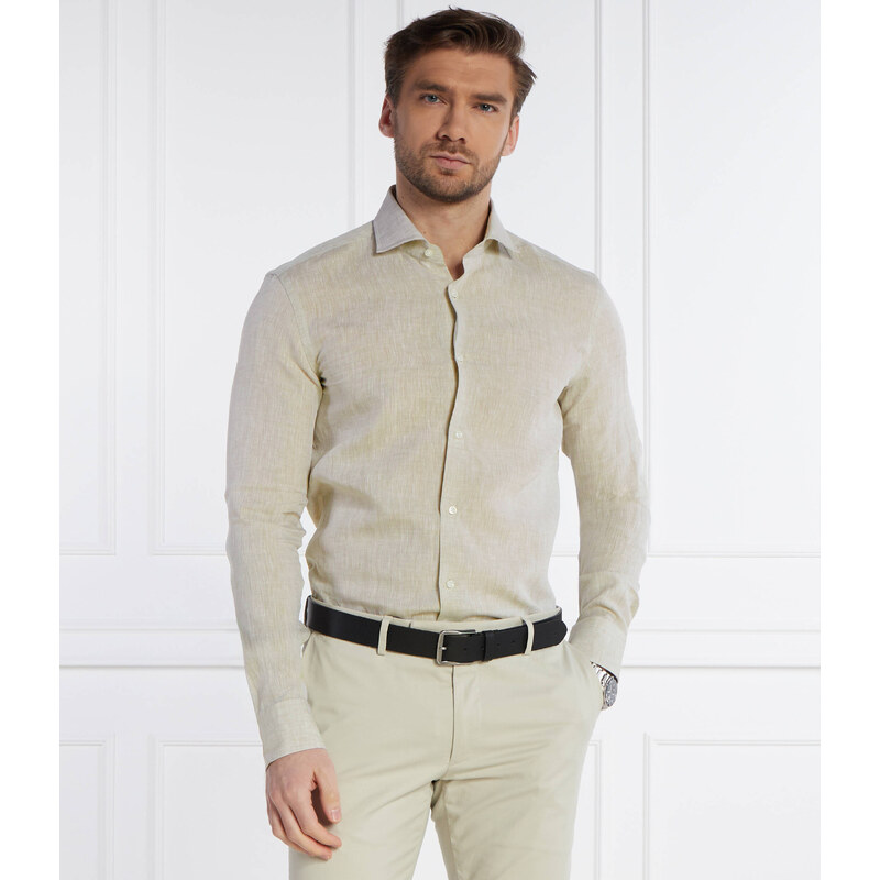 BOSS BLACK Lněná košile H-HANK | Slim Fit