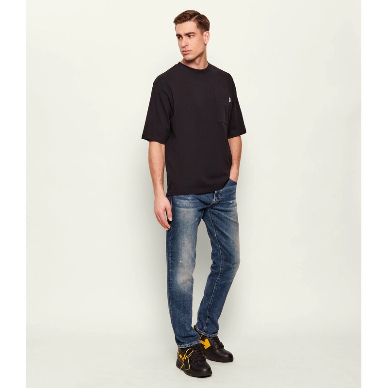 OFF-WHITE Kožené tenisky M-OUT OF OFFICE