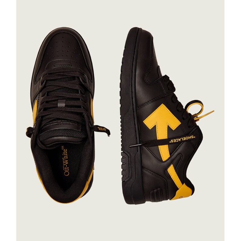 OFF-WHITE Kožené tenisky M-OUT OF OFFICE