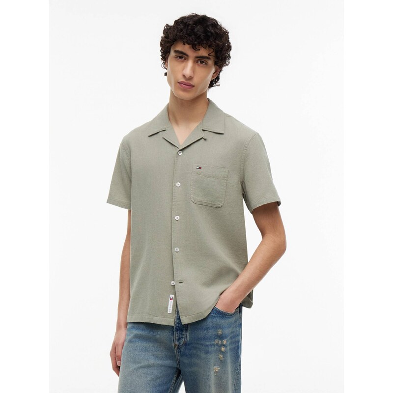 Tommy Jeans Lněná košile | regular fit
