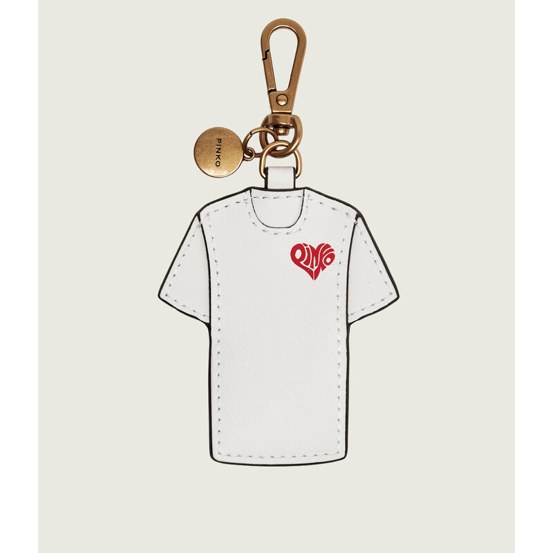 Pinko Kožený přívěsek CHARM tričko PINKO IS AMOR VI