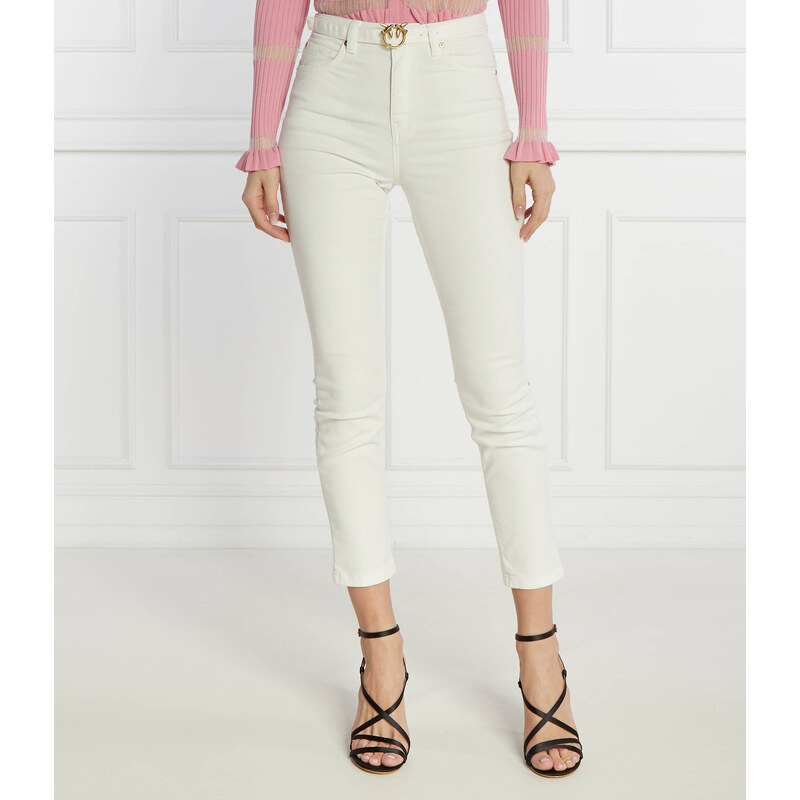 Pinko Kalhoty s páskem SUSAN | Skinny fit | denim