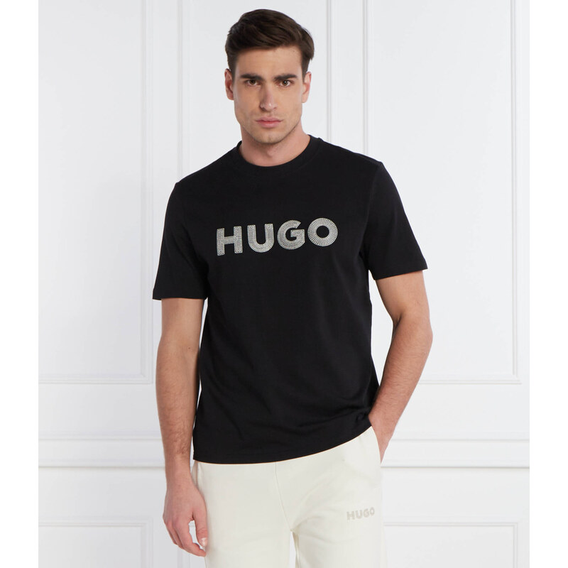 HUGO Tričko Drochet | Regular Fit