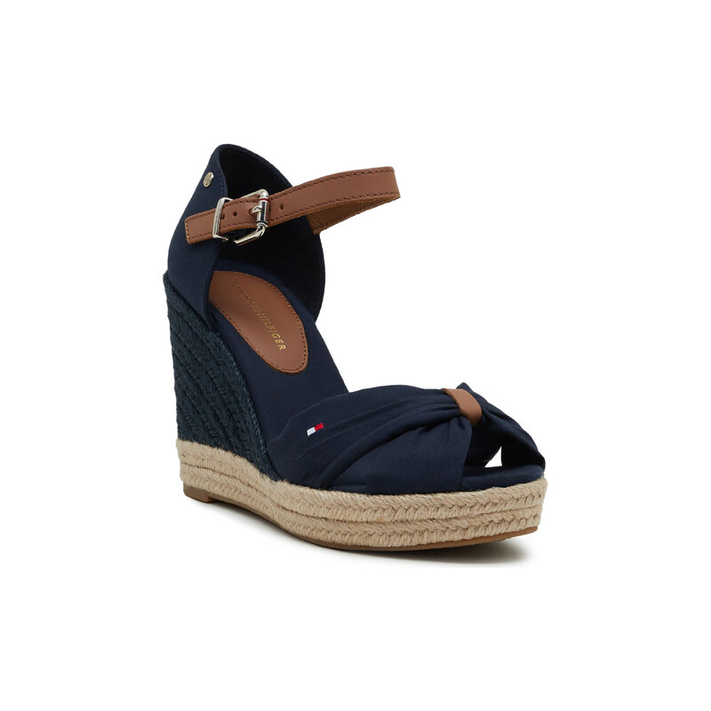 Tommy Hilfiger Boty na klínku s přídavkem kůže 89439778