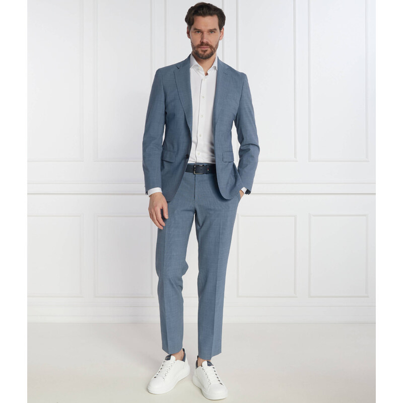BOSS BLACK Oblek P-Huge-2Pcs-242 | Slim Fit | s příměsí vlny