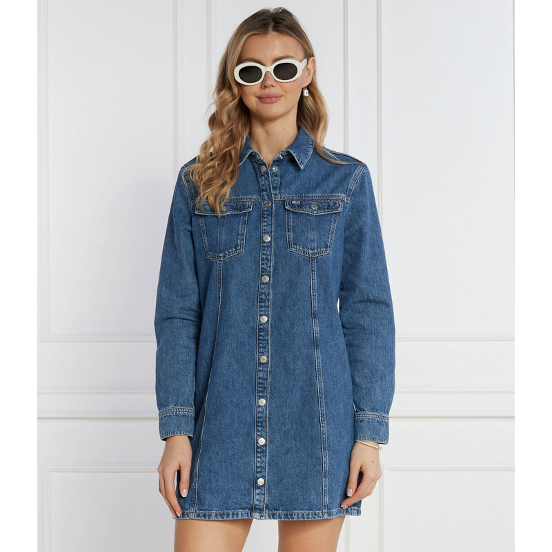 Tommy Jeans Šaty ALINE LS | denim 89083385