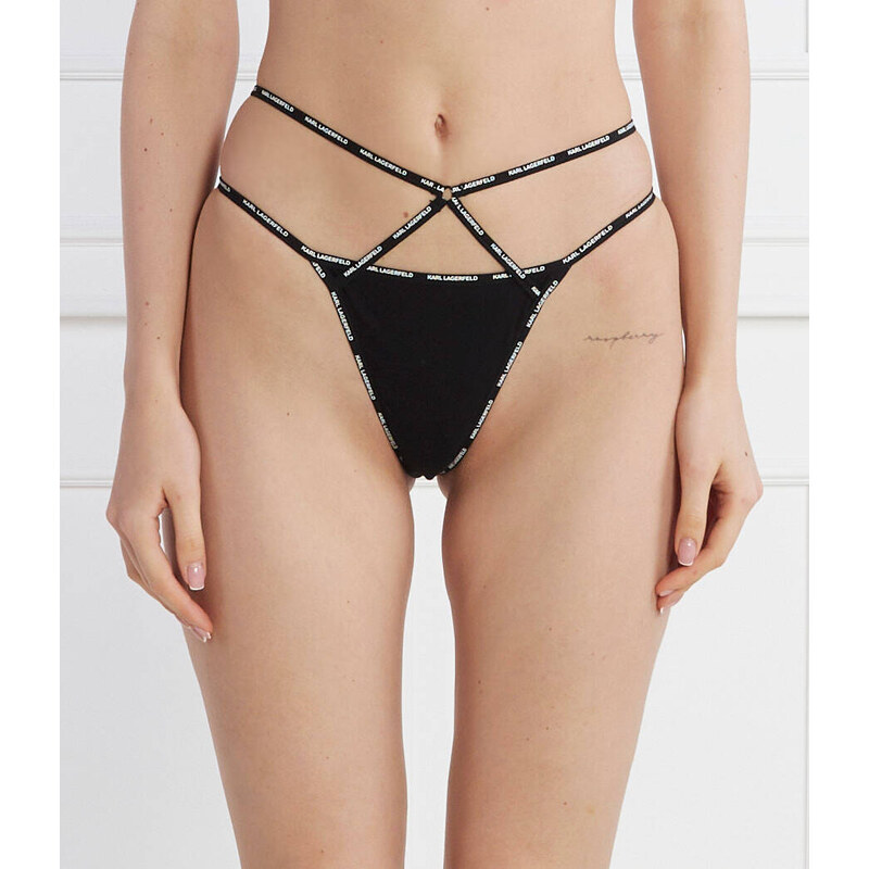 Karl Lagerfeld Kalhotky brazilky mini logo strappy brief 89439810