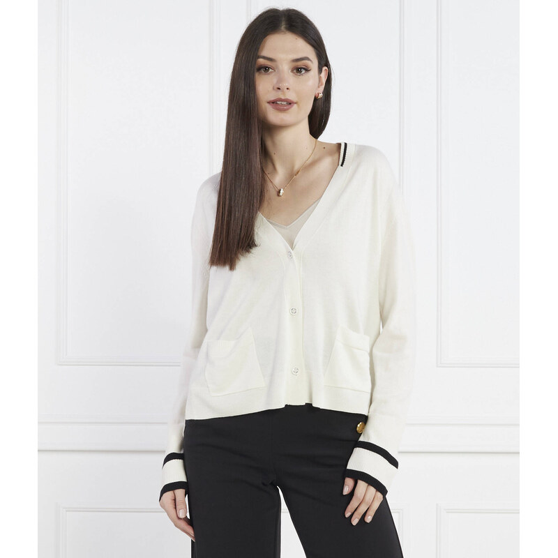 Marc Cain Vlněný kardigan | Regular Fit | s příměsí kašmíru 88495210