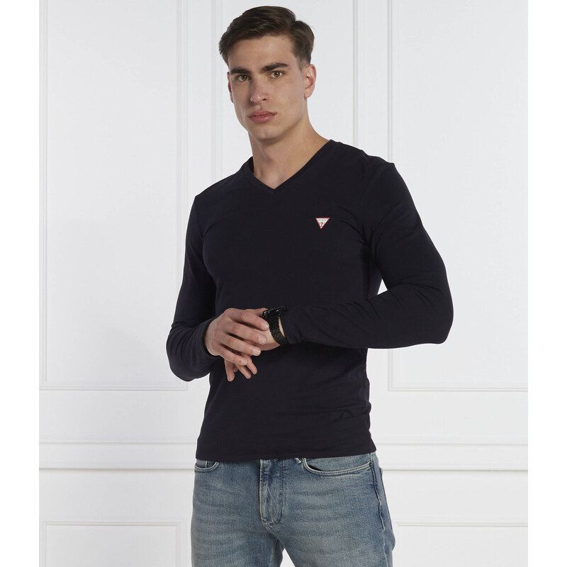 GUESS Tričko s dlouhým rukávem | Slim Fit