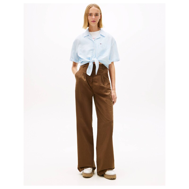 Tommy Jeans Lněná košile | Cropped Fit