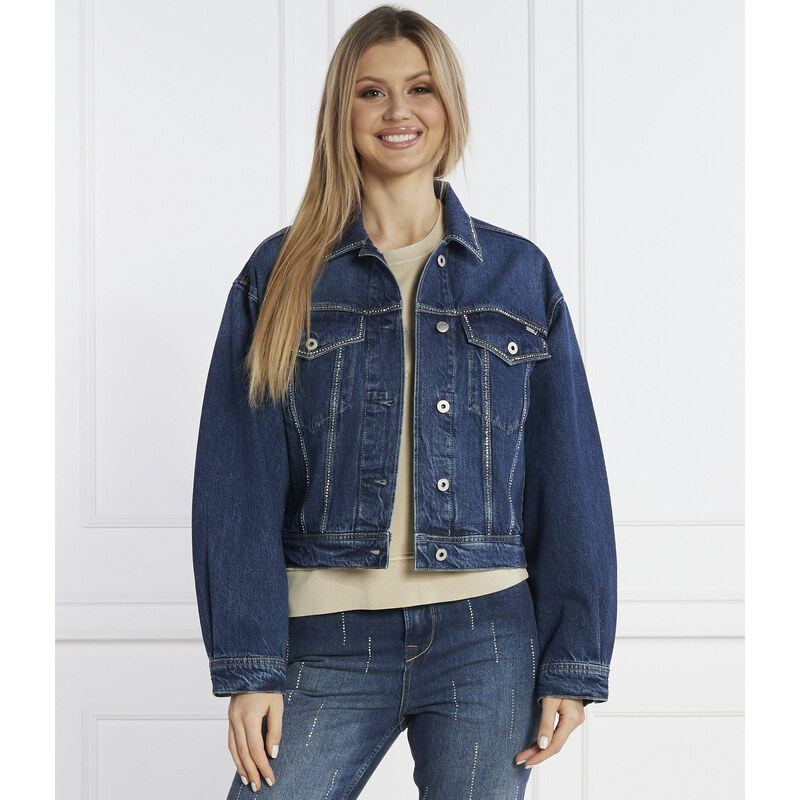 Pepe Jeans London Džínová bunda TURNER SPARKLE | Regular Fit