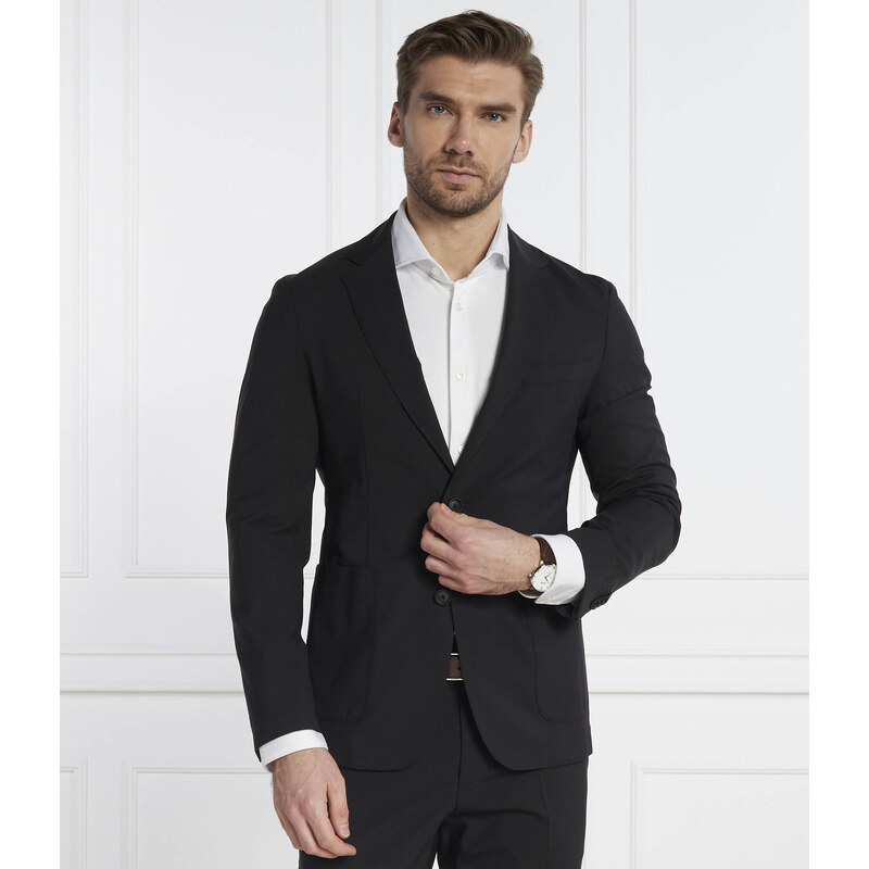 BOSS BLACK Vlněná sako P-Hanry-WG-241 | Slim Fit