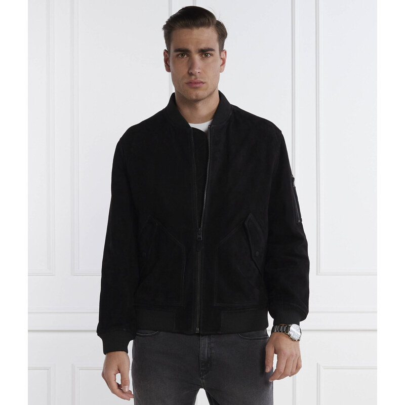 HUGO Bunda bomber Leato | regular fit | semiš