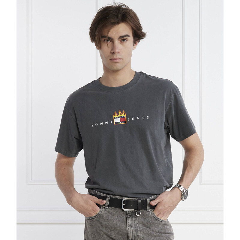 Tommy Jeans Tričko LINEAR FIRE FLAG | Relaxed fit