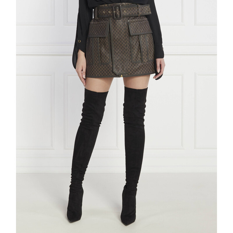 Balmain Kůžoná sukně 86420971
