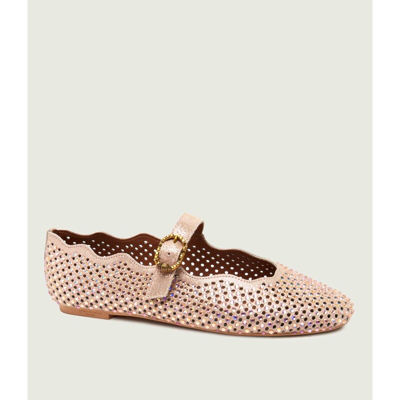 Kurt Geiger Baleríny Wavy Mayfair Mary Jane | semiš