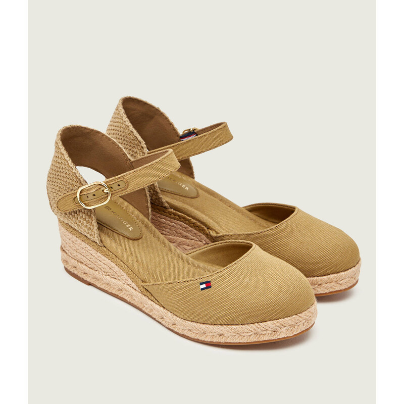 Tommy Hilfiger Boty na klínku s přídavkem kůže