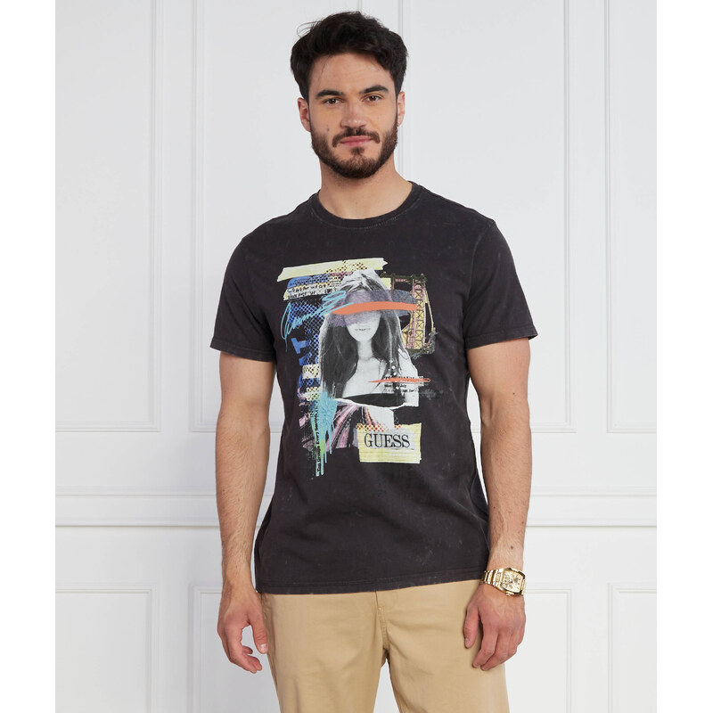 GUESS Tričko SS CN WOMAN GRAPHIC | Regular Fit