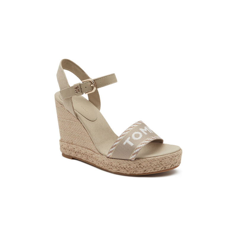 Tommy Hilfiger Boty na klínku SEASONAL WEBBING s přídavkem kůže 82973808
