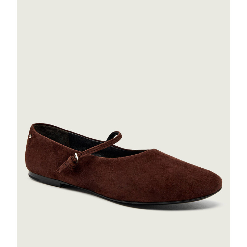 TORY BURCH Baleríny Mary Jane | semiš