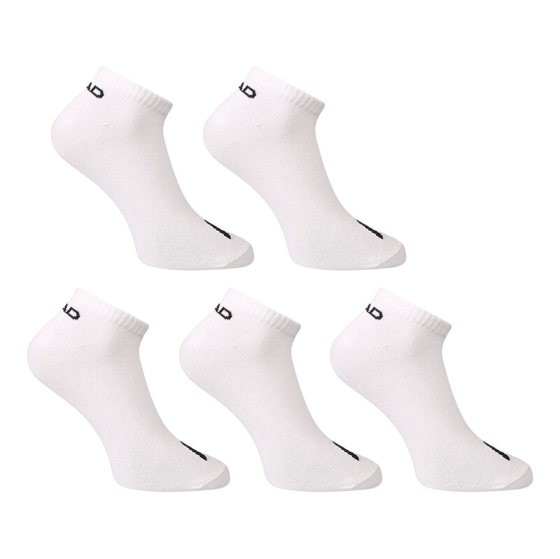 5PACK sportovní ponožky HEAD nízké bílé (701232768 002)