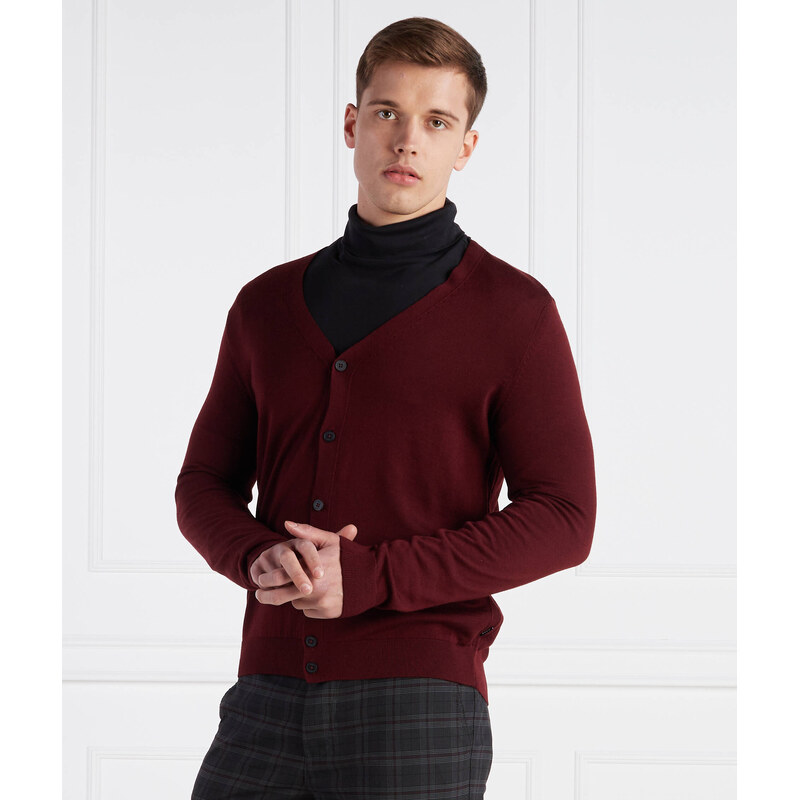 BOSS BLACK vlněný kardigan mardon-l | slim fit