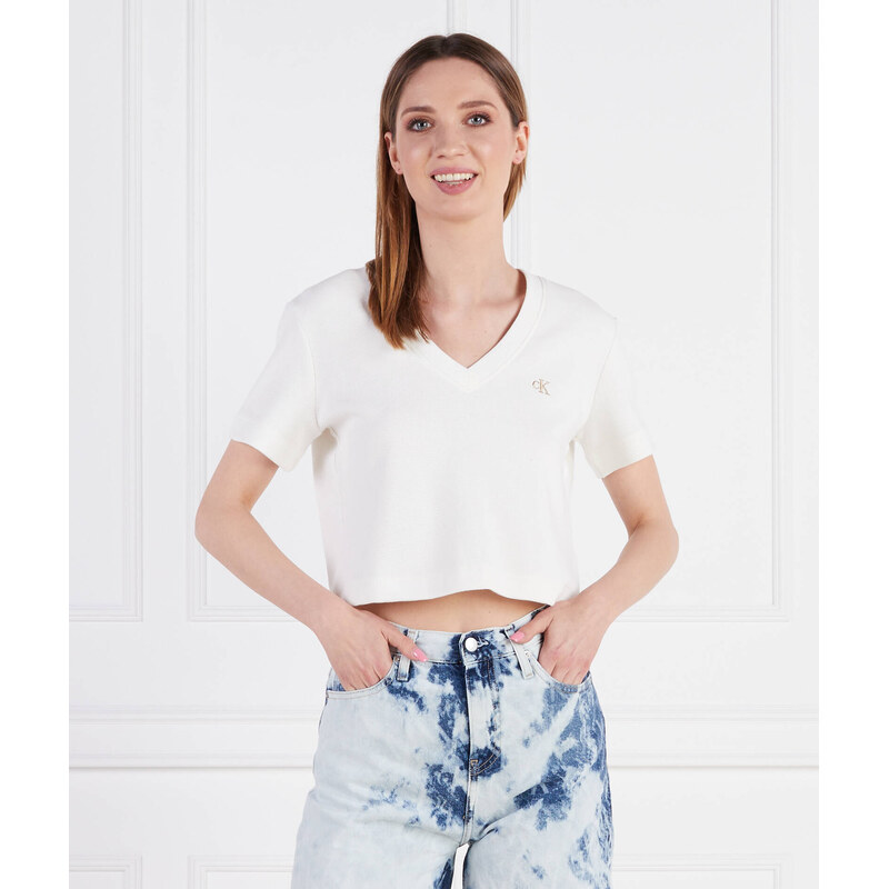 Calvin Klein Jeans Tričko WAFFLE | Cropped Fit 82145101