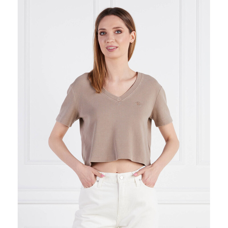 Calvin Klein Jeans Tričko WAFFLE | Cropped Fit 82136477