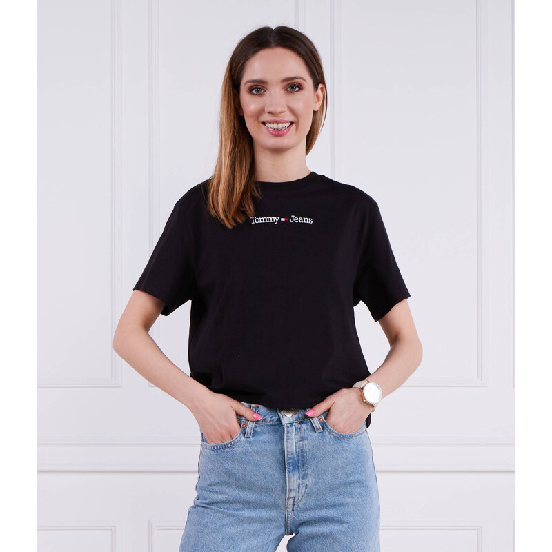Tommy Jeans Tričko SERIF LINEAR | Regular Fit