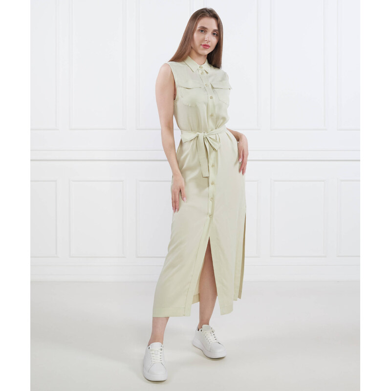 Calvin Klein Šaty s opaskem TENCEL SLEEVELESS SHIRT DRESS