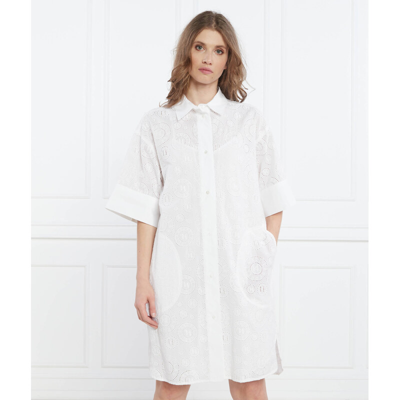 Karl Lagerfeld Šaty broderie anglaise shirtdress 99952589
